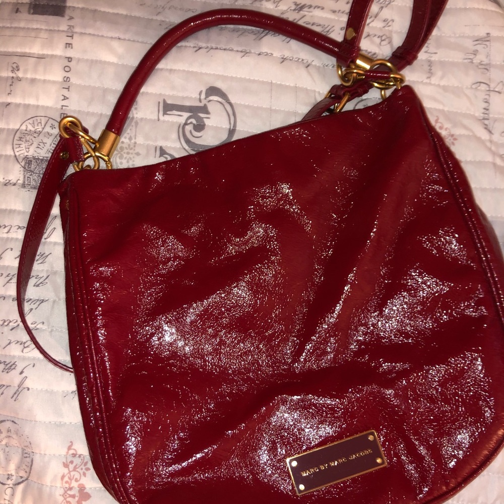 Gently used Red leather Marc Jacob shoulder bag